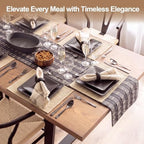 Kochorie 25Pcs 11x17 Woven Burlap Placemats Jute Placemat for Dining Table - Image 4