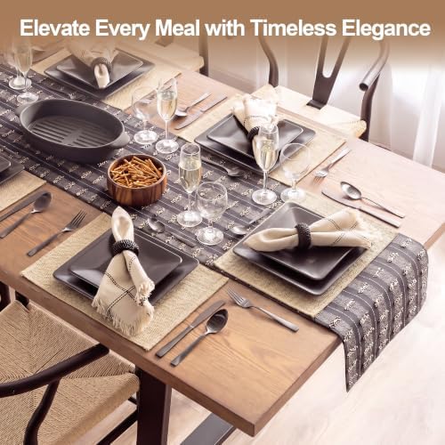 Kochorie 25Pcs 11x17 Woven Burlap Placemats Jute Placemat for Dining Table - Image 4