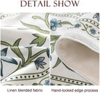 ISAENNE Designer French Linen Table Runner,71"x12"-Mosella E - Image 4