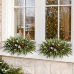 Yalikop 2 Pcs 24.5 Inch Christmas Swags with Light, Pine Cone - Image 4