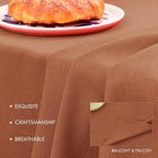 BALCONY & FALCON Rectangle Table Cloth Waterproof Cinnamon 55"x95" - Image 3