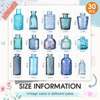 Yaomiao 30 Pcs Glass Bud Vases Centerpieces, Blue Series - Image 2