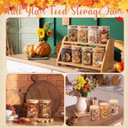 Potchen 8 Pcs 19oz Fall Glass Cookie Jars, Pumpkin Truck Leaves - Image 5
