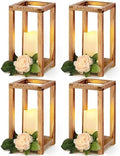 Huquary 8 Pcs Wooden Wedding Lantern Centerpiece for Table Decor, Brown by Huquary