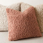 Foindtower Decorative Fuzzy Faux Fur Throw Pillow Covers 18x18 Dusty Pink - Image 4