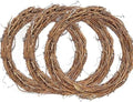 18Inch Grapevine Wreath, 3pcs Rattan Branch Plaim Wreath for Crafts by JStnana