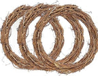 18Inch Grapevine Wreath, 3pcs Rattan Branch Plaim Wreath for Crafts by JStnana