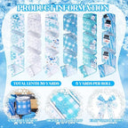 10 Pcs Winter Ribbon 4 Rolls Mesh Ribbon 6 Rolls Wired Ribbons - Image 4