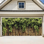 Bamboo Garden Garage Door Banner 6x13FT, Green Bamboo Fence Garage Door Cover, Large Outdoor Nature Decoration for Garage Doors, Patio & Yard by ANNAQUEEN