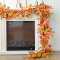MIZII Fall Decor Artificial Maple Leaf Pumpkin Garland 6FT Fake Autumn Vines Garland Thanksgiving Halloween Harvest Decorations for Porch Mantle Table Centerpieces Fireplace Farmhouse (Yellow PK) by Mizii