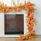 MIZII Fall Decor Artificial Maple Leaf Pumpkin Garland 6FT Fake Autumn Vines Garland Thanksgiving Halloween Harvest Decorations for Porch Mantle Table Centerpieces Fireplace Farmhouse (Yellow PK) by Mizii