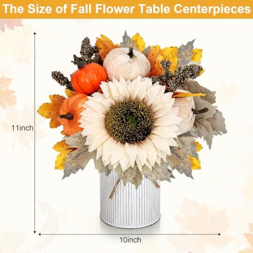 Fall Decor Flower Table Centerpieces, Set of 6 Pre-Made - Image 2