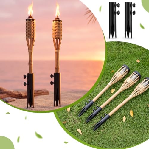 6 Pcs Flag Pole Ground Stakes Metal Holders for Garden Lights - Image 6