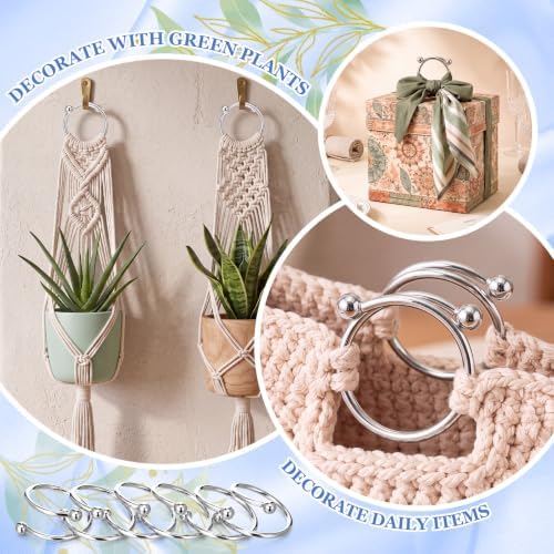 50 Pcs Silver Spiral Napkin Rings Bulk Metal Napkin Holder Buckles - Image 6