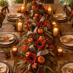 6 ft Fall Garland for Mantle Pumpkin Maple Leaf Garland - Image 4