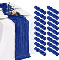 18 Pack Cheesecloth Table Runner 10FT Royal Blue Table Runner Boho Gauze Cheese Cloth Table Runners Long Rustic Sheer Table Decorations for Wedding Party Baby Bridal Shower Birthday Holiday Home by Showgeous