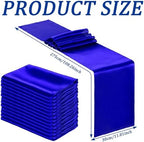 Bencailor 24 Pcs Royal Blue Satin Table Runners Bulk, 12 x 108 Inch - Image 3