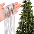 Junkin 100 Pcs 12.6'' Rhinestone Crystal Christmas Ornaments, Silver by Junkin