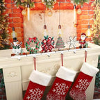 XIUSHE Stocking Holder Set of 6-Christmas Tree Stocking Hanger for Mantel-Metal Weighted Christmas Stocking Holder for Fireplace Mantle-Tropical Farmhouse Stocking Holder - Image 3