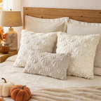 MIULEE Fall Pumpkin Throw Pillow Covers Cream White 20x20 Set of 2 - Image 4