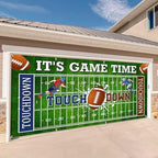 Football Garage Door Cover Banner Decorations, Football Field Themed Outdoor Car Garage Door Murals Buddy Decorations 13 X 6 Ft - Image 4