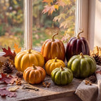 RattanView 7 Pcs Fall Pumpkins Decor, Resin Thanksgiving Table Centerpiece - Image 4