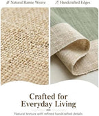 Table Runner, 13.8" × 72", 100% Natural Ramie, Handwoven - Image 5