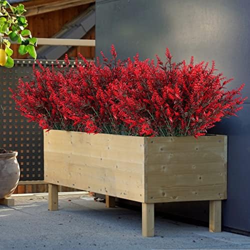 RECUTMS Artificial Outdoor Plant UV Resistant Artificial Greenery Lavender - Image 5