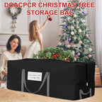 Christmas Tree Storage Bag, Fits Up 10 Ft Tall Artificial Trees, Heavy-Duty 600D Oxford Tree Bag with Reinforced Handles Zipper Clear Pocket, Storage Bags for Moving Items, Clothing, Outdoor, Bedding - Image 5