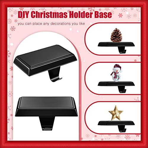 Zhengmy 6 Pcs Black Christmas Stocking Hangers for Mantel Stocking Holders - Image 4