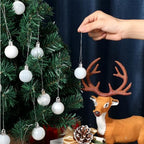 Shappy 216 Pcs Mini Christmas Ball Ornament 1.18 Inch,White - Image 4