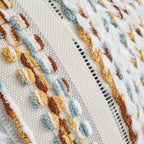 Chenille Striped Tufted Textured Boho Throw Pillow Covers 18x18 Set of 2 - Image 5
