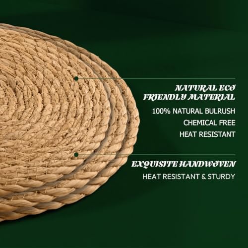13" Round Woven Placemats Set of 24, Heat Resistant Plate Chargers - Image 2