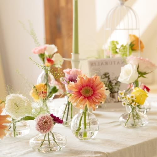 Glass Bud Vase Set of 28 Pcs for Rustic Wedding Centerpieces - Image 3