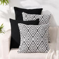 HPUK Throw Pillow Covers 18x18, 4 Pack, Black Textured Couch Pillow Covers by HPUK