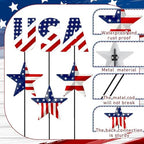 Pickmesh 6 Pcs 12" H 4th July Patriotic Outdoor Decor Metal Star Yard Sign - Image 5