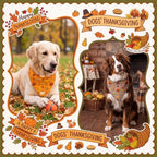 Abbylike 50 Pcs Thanksgiving Dog Bandanas Bulk, Pumpkin Turkey Leaves - Image 2
