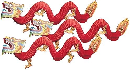 Fun Express Chinese Paper Dragon Decoration 3 Count by FunExpress