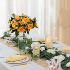 Hewory Glass Cylinder Ribbed Vases, 6Pcs Tall Clear Vase for Centerpieces - Image 3