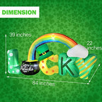 BLOWOUT FUN 6.5FT St Patricks Day Inflatable Lucky Letters Gold Pot Rainbow - Image 6