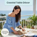Woven Turtle Placemats Set of 4 (12.6"x17") – Water Hyacinth Placemats Indoor – Farmhouse Placemat for Dining Table – Boho Place mats – Wicker Rattan Place mats - Image 3