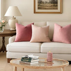 MIULEE 24x24 Inch Pack of 2 Euro Velvet Throw Pillow Covers Dusty Pink - Image 5