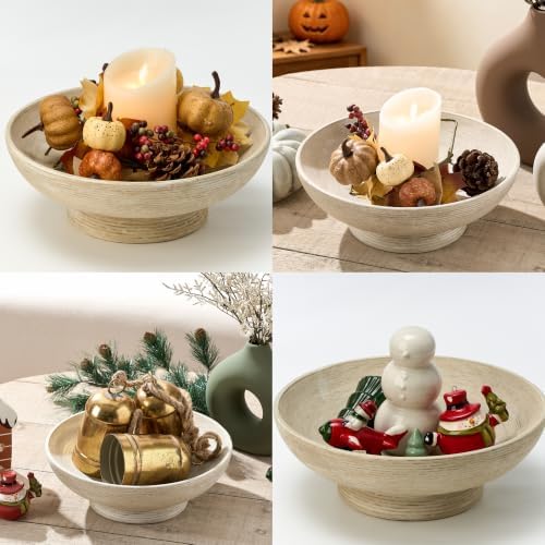 Vanselia Decorative Table Bowl Ceramic Trays Home Room Decor (11" Retro) - Image 2