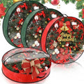 Aliceset 4 Pack Wreath Storage Bags, 36 x 36 x 7.8 Inch, Red, Green by Aliceset