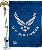 Breeze Decor US Air Force House Flag - Eagle Set Armed Forces USAF United State American Military Veteran Retire Official - Decoration Banner Small Garden Yard Gift Double-Sided Imported 28 X 40 by Breeze+Decor