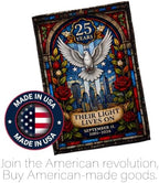 25th 9/11 Their Light Lives On Flag Pack Embroidery American Flags for Outside House 25th September 11 Poster Patriot Day Decor Memorial Gifts Home Decorations Garden Remembrance Tribute Tapestry - Image 5
