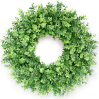 26" Large Artificial Eucalyptus Wreath, for Front Door Decor(Green) by GLIDLION