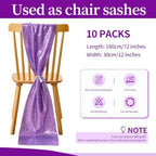 Sequin Table Runners 10 Pieces Light Purple Table Runners 12x72 Inch Glitter Dining Table Cover for Party Wedding Birthday Reception Banquet Decoration Spring Party Chair Sashes - Image 6