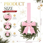 6 Pcs Christmas Pink Wreaths Kitchen Cabinet Decorations - Image 2