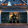 7 * 16FT Halloween Witch Garage Door Cover Decorations Halloween Scary Witch Garage Door Banner for Outdoor Indoor Halloween Decorations Party Photography Backdrop by ANNAQUEEN